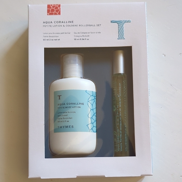 New Thymes Aqua Coralline Body Lotion & Rollerball Set - Picture 1 of 6